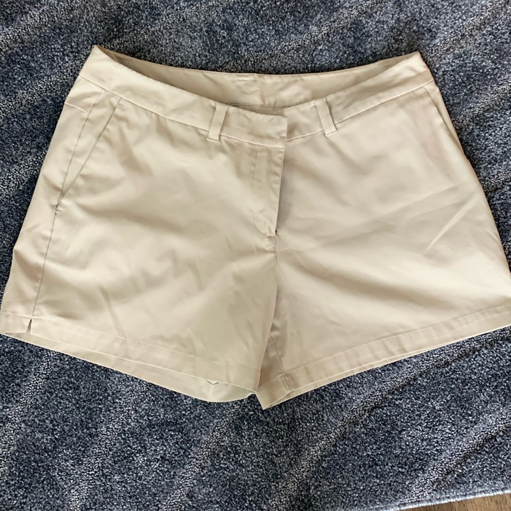 Women’s Nike golf shorts, size 10, bone/khaki
